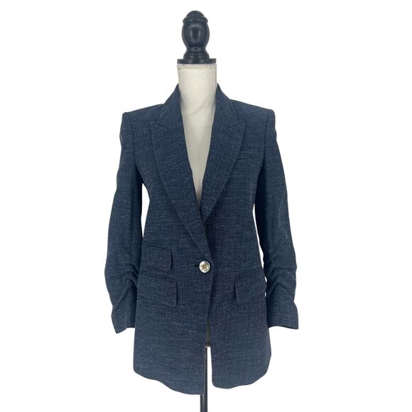Veronica Beard Martel Navy Dickey Blazer Jacket Size 2 - Picture 3 of 16